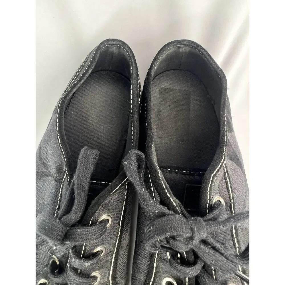 COACH Dalia Womens Sneakers Size 11 B Black Signature C Monogram Shoes F0007